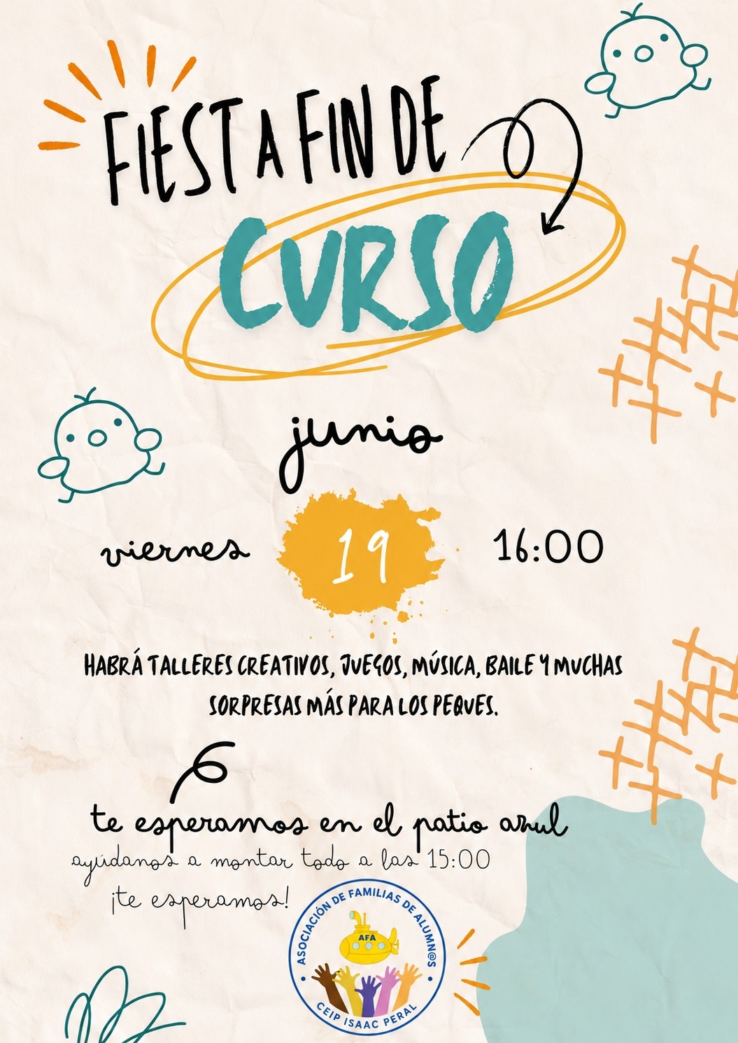 Cartel Fiesta Fin de Curso