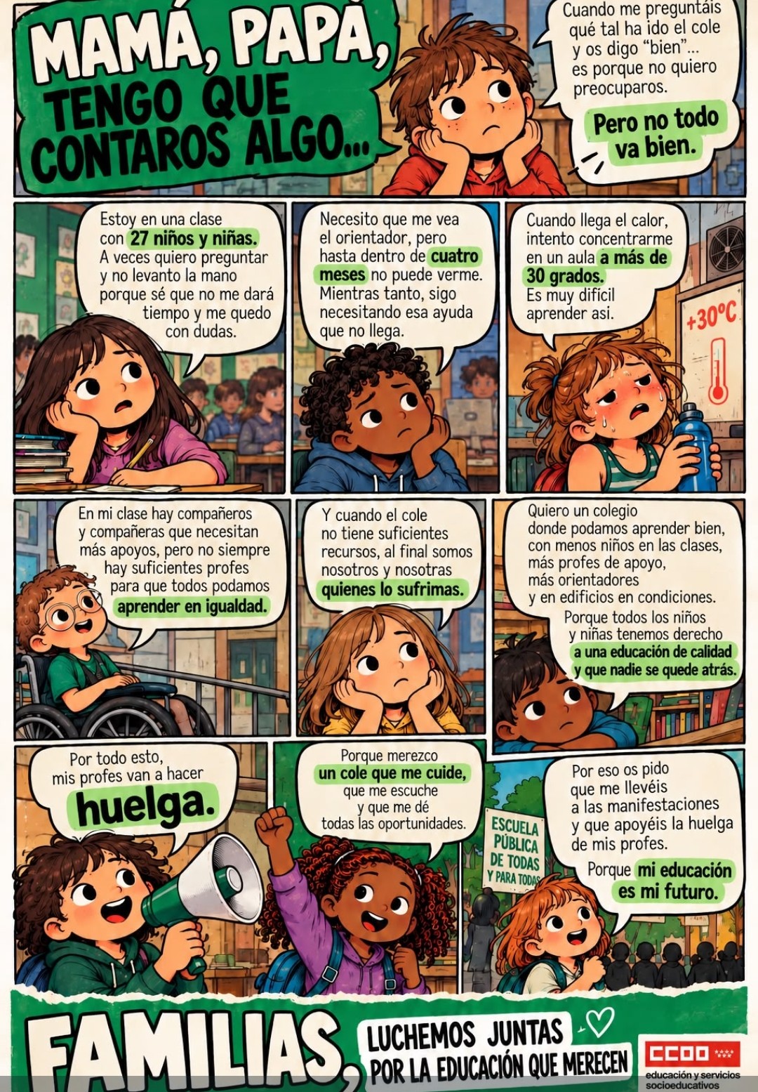 Cómic: Mamá, papá, tengo que contaros algo